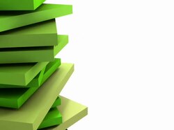 Abstract Spinning Stack Loop - Frog Green (Full HD) Stock Footage