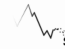 CONSTANT TREND CHART - dollar icon, pure black dots (LOOP) Stock Footage