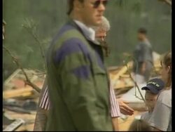 USA: CLINTON PROMISES FEDERAL AID FOR TORNADO HIT ALABAMA News Clip