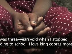 Meet The Incredible Indian Snake Girl Stock Footage