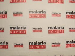 Atmosphere: Signage at the Malaria No More - Comedy Fights Malaria Campaign Launch at West Hollywood CA. (Footage by WireImage Video/GettyImages) Stock Footage