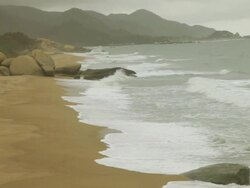 WS View of beach at tyrona national park / Tyrona N. Park, Magdalena, Colombia  Stock Footage