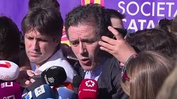CLEAN : Let us Catalans live together in peace say protesters News Clip