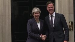 CLEAN : Theresa May hosts Netherlands PM Mark Rutte at Downing Street News Clip