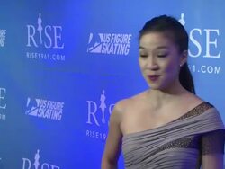 Michelle Kwan at the 'RISE' New York Premiere at New York NY. Stock Footage