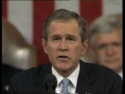US reactions to Bush's State of the Union address. News Clip