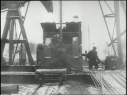 Oil gushes out of pipes at an oil well in Alaska. News Clip