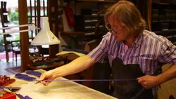 shoemaker creation shoes Stock Footage