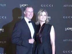 Will Ferrell, Viveca Paulin at 2014 LACMA Art+Film Gala Honoring Barbara Kruger And Quentin Tarantino Presented By Gucci Stock Footage