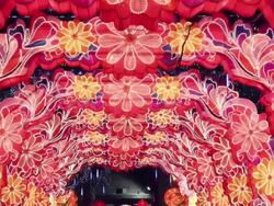 PAN MS TD Chinese Lantern Festival celebrations/xian,shaanxi,china Stock Footage