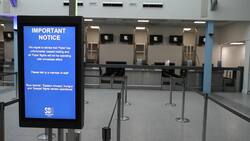 Deserted check-in desks at Southampton Airport following Flybe collapse News Clip