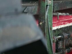 Matchsticks production line inKorea Match Company factory / Andong, Gyeongsangbuk do, South Korea  Stock Footage