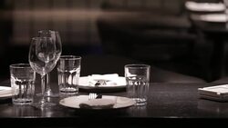 Waiter Setting The Table In Restaurant Stock Footage