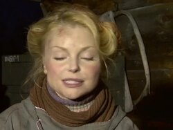 INTERVIEW Izabella Miko on how it's been being the only girl in the troop at the Age of Heroes Set Visit at Haugesund . (Footage by WireImage Video/GettyImages) Stock Footage