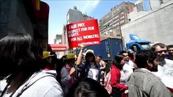 VOICED : Convocan a huelga global de comida rapida News Clip
