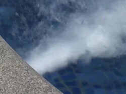 Diagonal detail of a swimming pool Stock Footage