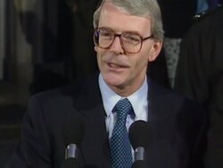 John Major Speech After Winning 1992 General Election News Clip