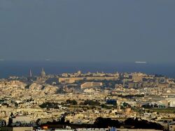VALLETTA AND MEDITERRANEAN SEA Stock Footage