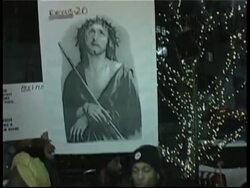 Protests at movie opening - adds reax from Anti-Defamation League News Clip