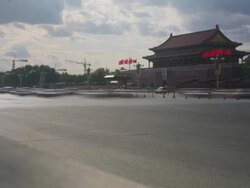 Time Lapse of Beijing Tiananmen Square Traffic Stock Footage