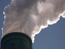 Chimney close up "heavy pollution" HD Stock Footage