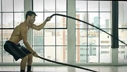 Athletic Male Workout gym Slow-Motion Stock Footage