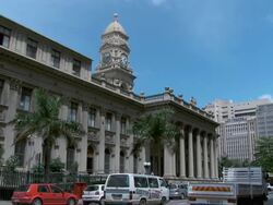 LA Post office building at Durban city center / Durban, South Africa Stock Footage