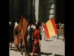SYND 19 7 77 PHALANGIST MASS MARKING ANNIVERSARY OF CIVIL WAR IN MADRID Instructional Video