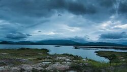 Storm clouds Time Lapse Reservoir Area Stock Footage