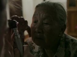 Elderly laotians receive home checkups Stock Footage