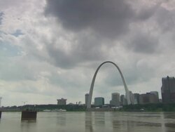 WS View of gateway arch / St Louis, Missouri, United States Stock Footage
