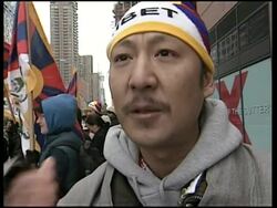 Pro Tibet protest at Chinese Embassy in New York News Clip