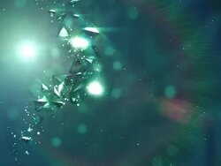 Flying diamonds Stock Footage