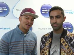 INTERVIEW - Rudimental on being nominated, being a part of the awards, being on the same list as David Bowie at Barclaycard Mercury Prize Nominations at The Hospital Club on September 11, 2013 in London, England (Footage by WireImage Video/Getty Images) Stock Footage