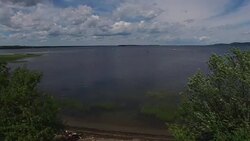 4K aerial of Lake Champlain, Vermont in the summer Stock Footage