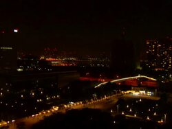 WS View of urban area and sky scrapers at night / Tokyo, Kanto, Japan Stock Footage