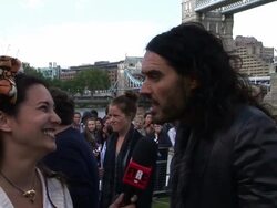 Russell Brand at the Get Him to the Greek Premiere at London England. (Footage by WireImage Video/GettyImages) Stock Footage