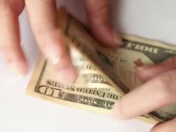 Counting money Stock Footage