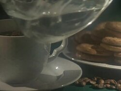 Cup of hot fresh coffee Stock Footage