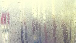 Rain water drops on the window glass - FullHD. Stock Footage