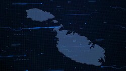 Malta network map Stock Footage