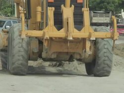 Grader is working. Stock Footage