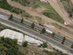 aerial view of  freeway Stock Footage