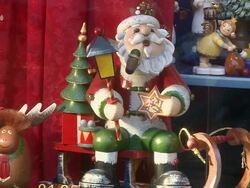 MS View of Santa toy / Rothenburg o.d. Tauber, Bavaria, Germany Stock Footage