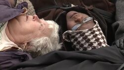 Dozens of religious leaders blocked a New York intersection in continuing protests. The clergy "die-in" follows grand jury decisions not to indict police officers in the deaths of Eric Garner in New York and Michael Brown in Ferguson, Missouri. (Dec. 18) News Clip