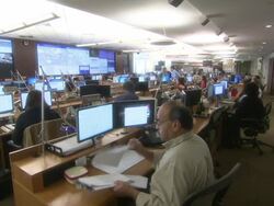 CDC Director Dr. Frieden, war room shots Stock Footage