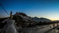 sunrise at the Potala Palace Stock Footage