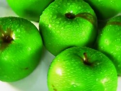 Green apples Stock Footage