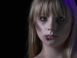 HD: Beaten Teenage Girl Stock Footage