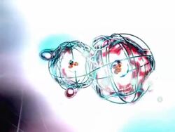 Hydrogen reacting with oxygen to form water with subsequent burst of electrons in a flash of energy - renewable energy Stock Footage